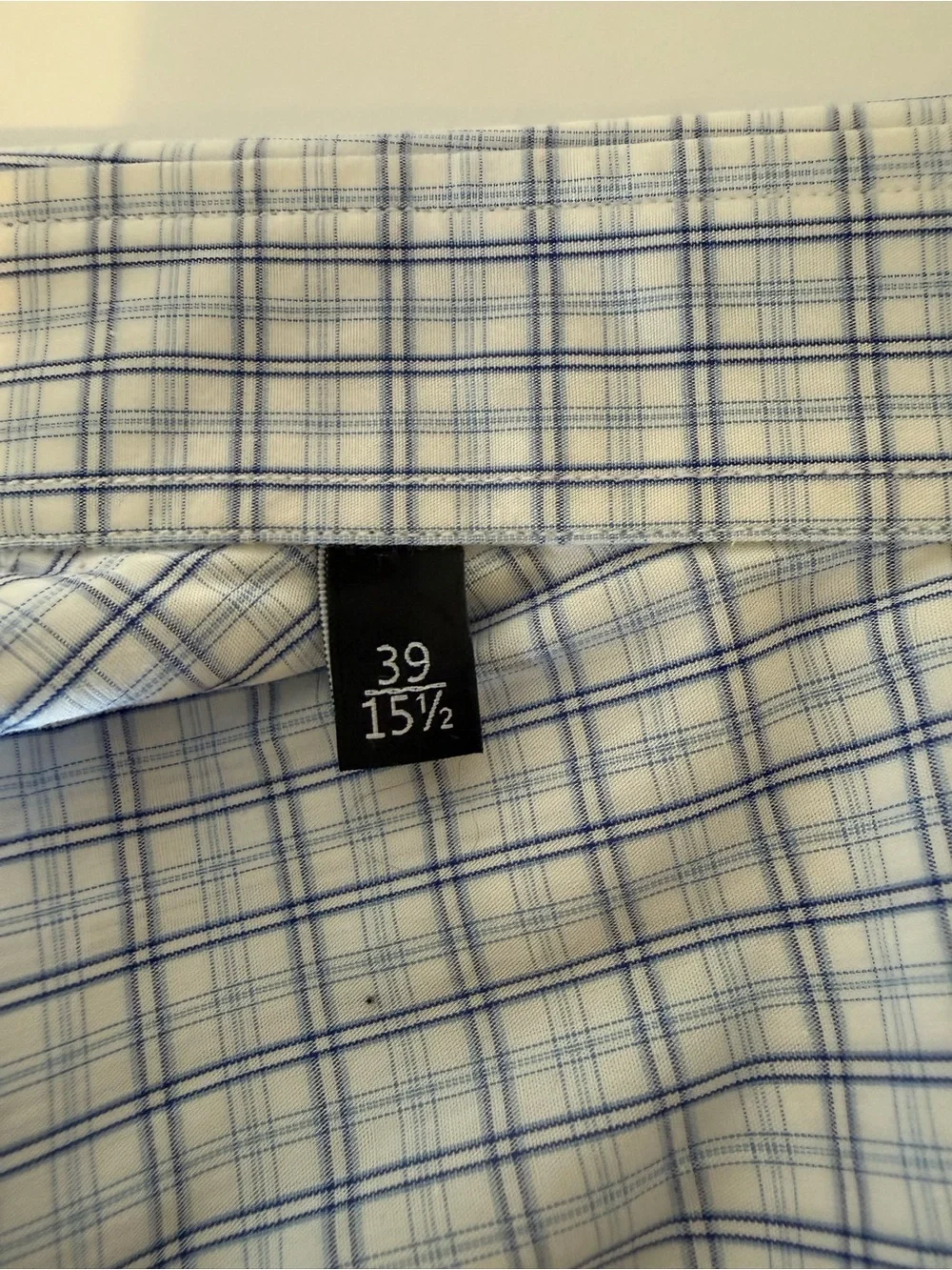 Gucci Men’s Classic Fit Dress Shirt Sz 39/15.5 Blue Plaid Long Sleeve Button  Up